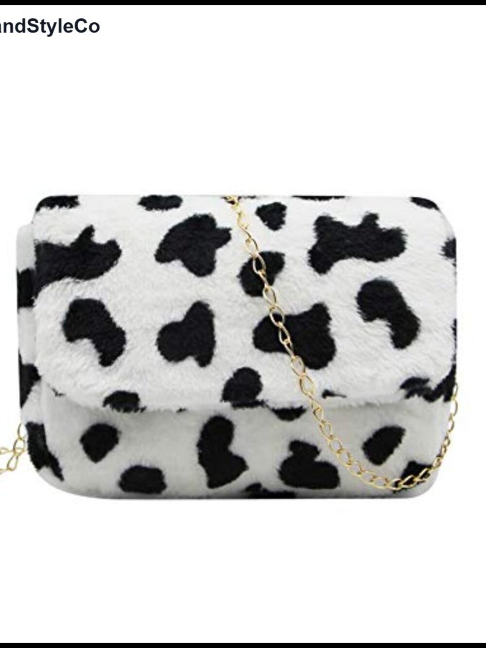 Faux Fur Shoulder Bag Fluffy Plush Handbag Clutch Wallet with Chain Strap